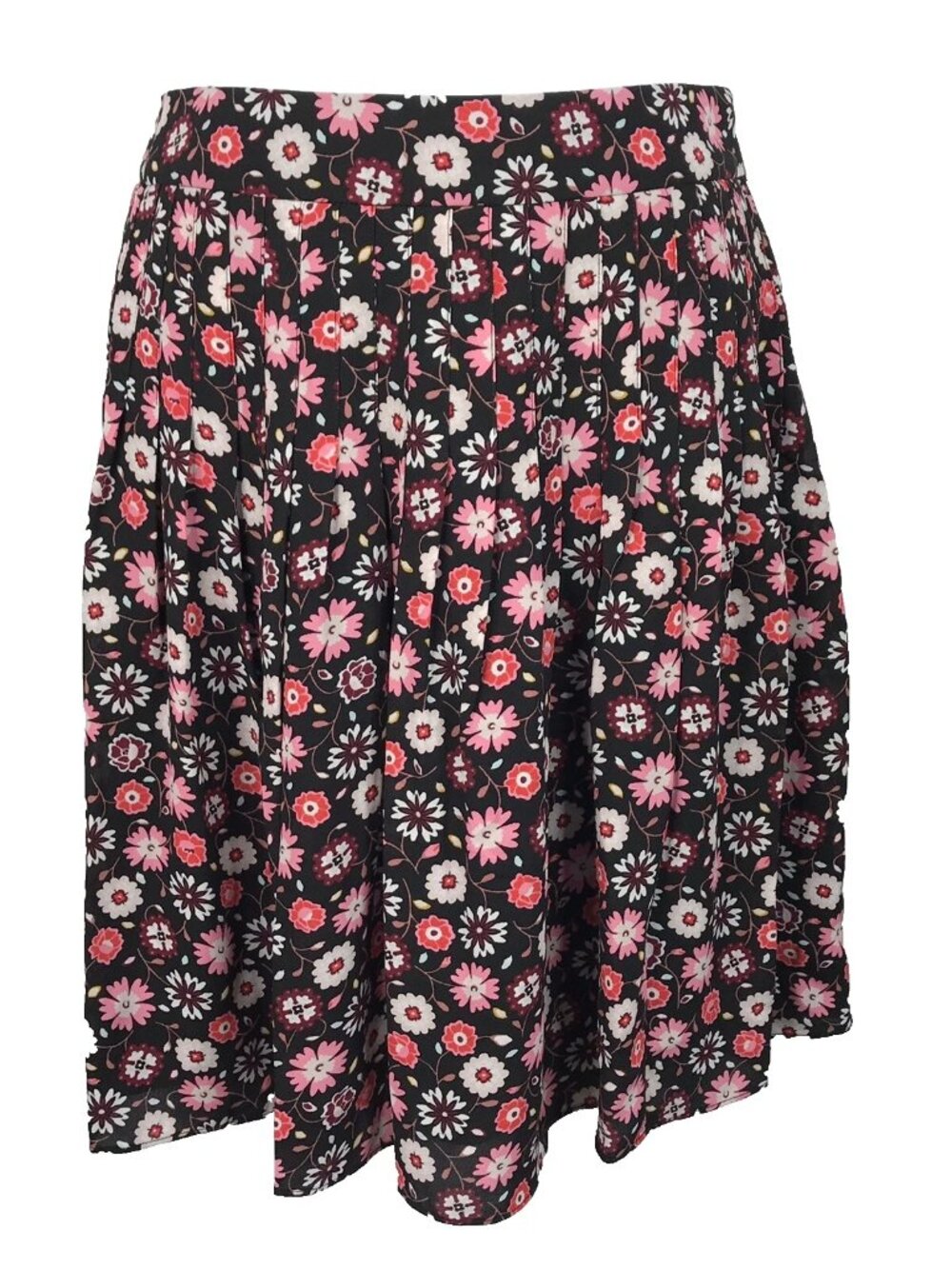 Kate Spade Baja Bound Casa Flora Mini Skirt Size 00 Black Pink Ditsy Floral NEW